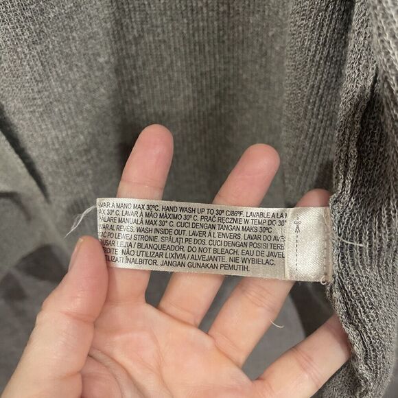 Massimo Dutti Women Cardigan Open Front Slinky Neutral Sz XS EItaly Grey Brown - Picture 5 of 12